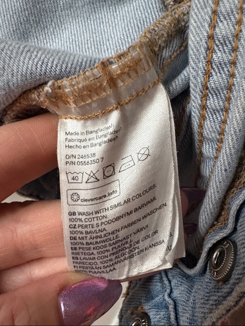 ⚡️4 for $20⚡️H&M Baby Ruffle Jean Jacket - Picture 4 of 6